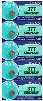 Батерия Sony 377 (SR626SW) азотен сребро 1,55 В (5 батерии в опаковка)