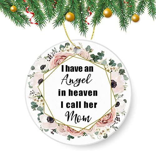 Коледна украса за Мемориална мама 2022-При мен Има един Ангел на Небето, аз Я Наричам Майка Украса в Памет на Любим човек,
