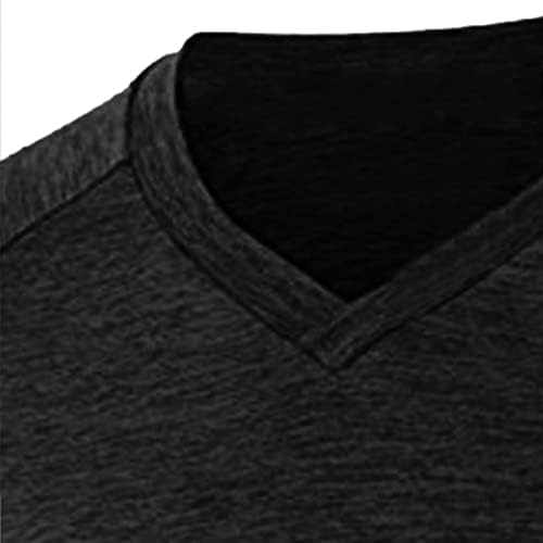 XXBR Мъжки ризи с дълъг ръкав, V-образно деколте, Однотонная Базова риза в стил Мозайка с цветен блок, Пролетни
