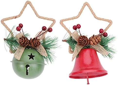 2 елемента Креативни Коледни Висулки с Желязна Камбана, Висящи Украшения със Звънци (Случаен цвят)