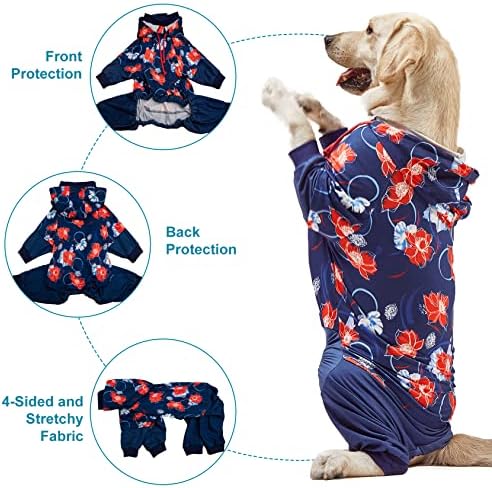 Пижами за кучета порода LovinPet Big, Дрехи за грижа за раните / Послеоперационная дрехи, Гащеризони за кучета, Причиняващи