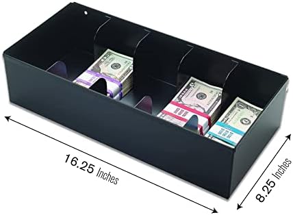 Тава за банкноти STEELMASTER с 5 отделения, Черен, 3,75 x 15,125x 7 (225107204)