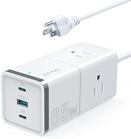 Зарядно устройство ONKO на 65 W C USB, зарядно устройство, 6 в 1 GaN USB C с 3 изхода, 2 USB порта C, 1 портове USB,