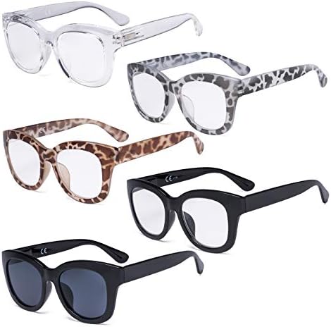 Eyekepper Спестете 10% на 5 опаковки женски очила за четене в ретро стил голям размер, и 4 опаковки ридеров голям размер