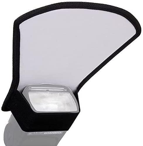 Рефлектор-лещи флаш Beeiee, Двупосочен Комплект рефлектори флаш Бял/Сребрист на цвят, с еластична лента за светкавици Speedlight (сребро, 2 опаковки)