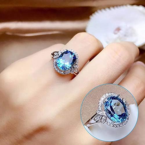 Мед пръстен, пръстен, ретро циркон 610, син размер, дамски пръстени, дамски пръстени, размер 8