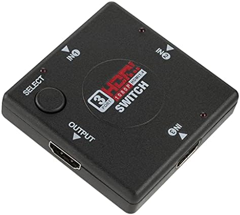 Преминете RENSLAT HDMI 3 in1 Out 3 порта HDMI комутатор е Жена-Женски Преминете Сплитер Кутия за Селектор за HDTV 1080P Видео табло (Цвят: както е показано, размер: един размер)