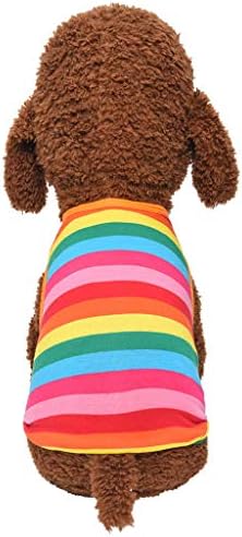 Летни тениски с принтом Голямо куче от Экокожи с Дъга и Котка, Стръмни Ризи за Кученца, Облекло за Кучета, Меки