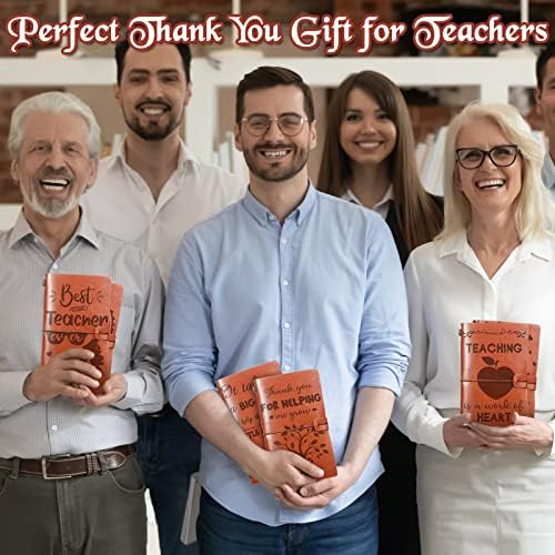 6 Опаковки за Подаръци на бала, Кожен дневник за учители, Благодаря подаръци за учителите, за многократна употреба