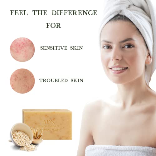 Шоколад Овсяного сапун ADK (16 унция) – Естествен сапун за лечение на екзема и чувствителна кожа с канела и