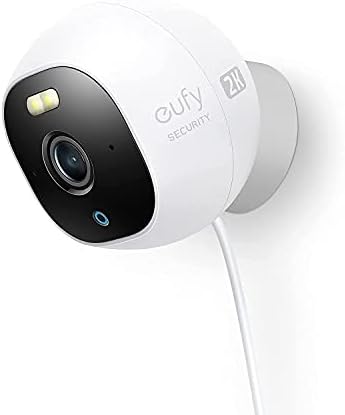 eufy Security Solo OutdoorCam C24, Универсална Градинска камера за сигурност с разделителна способност 2K, Прожектор,
