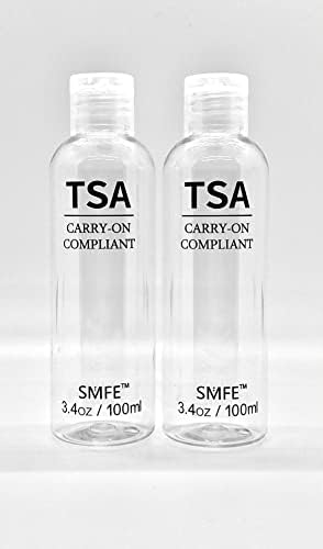 Комплект пътни бутилки SMFE TSA, включва в себе си четири пътни бутилки за носене, съответните изисквания на TSA обем