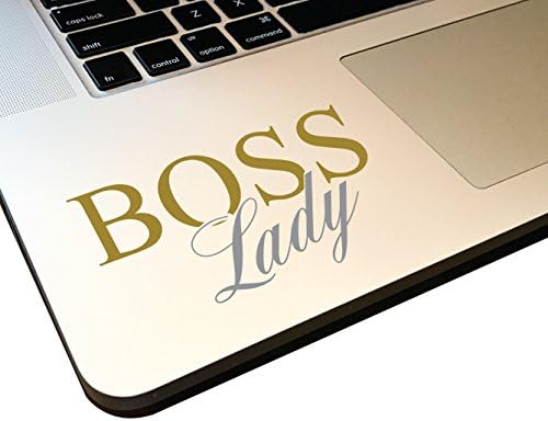 Стикер Boss Lady 4 _ Vinyl Мотивационни Стикер за лаптоп, списание, стена или автомобил (Златист /Сребрист металик)
