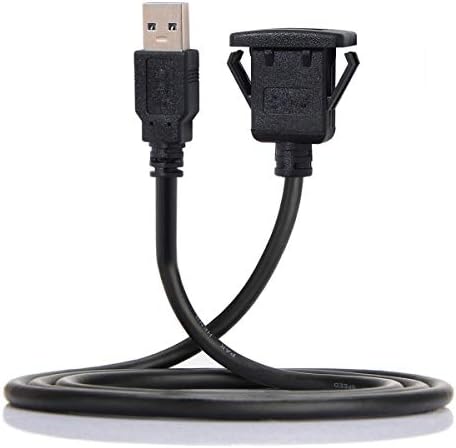 Cablecc 1m Водоустойчив Един удължителен кабел, USB 2.0 с Капаче за Определяне на Автомобилния AUX Кабел за табло
