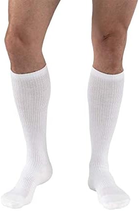 Спортни Компресия чорапи JOBST, 8-15 мм hg. супена с Височина до коляното, Със затворени пръсти, Бели