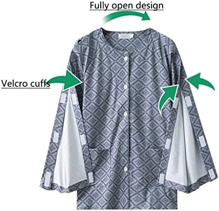 Комплект дрехи за грижа за незадържане на урината след операция за възрастни, Окован за леглото, Удобна залепваща закопчалка за по-възрастни хора (Цвят: Комплект Styl