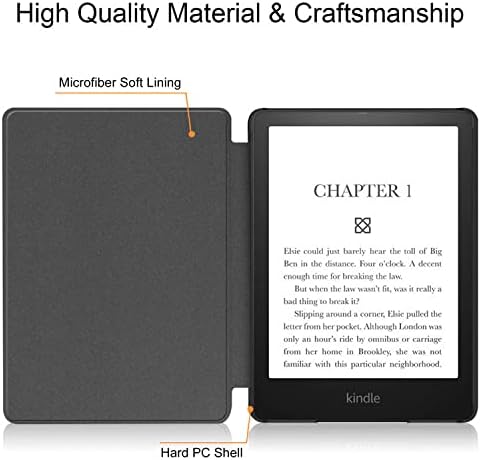 Тънък калъф за изцяло нов Kindle (10-то поколение, випуск 2019 г.) - калъф от изкуствена кожа с автоматична функция