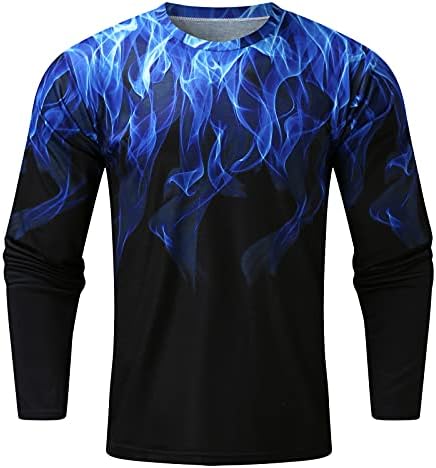 BEUU Мъжки Ризи с дълъг ръкав Soldiers, тениски С 3D Цифрово Принтом В Ретро стил За Тренировка Огнени мускулите,