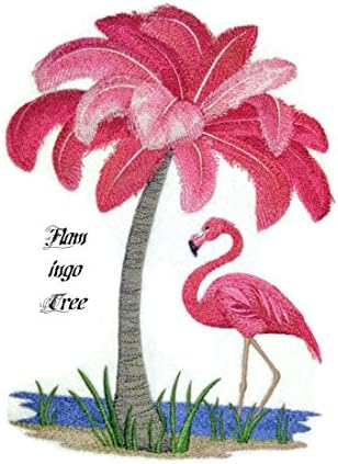 Природа, Изтъкана от нишки, Царството на Невероятни птици [Дърво фламинго] [Изработени по поръчка и уникална] Нашивка