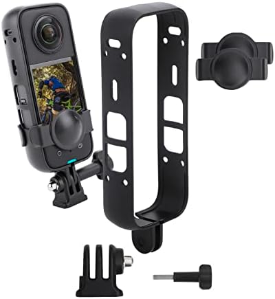 Kimyoaee One X3 Защитна Рамка с капак на обектива Комплект Аксесоари за екшън камери Insta360 One X3 Удължител Статив Скоба за Раницата Велосипеден Скоба 1/4 инча Винт Притежател