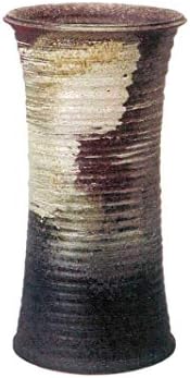 ヤマ庄陶器 Поставка за чадъри Shigaraki Фаянс, 約径32,5 ×高60,5 см., черна и т.н