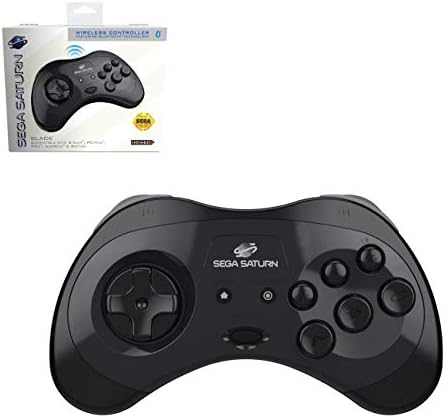 Ретро-Битов Официален Bluetooth контролер Sega Saturn с 8-Кнопочной аркадна панел за Switch, Android, PC, Mac, Steam - Черен