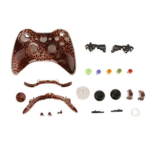 Защитен калъф Shell Button Kit за Xbox 360 контролера-Кафяв Леопард Е Идеален за защита от удари И надраскване