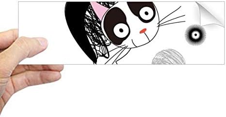 Направи си САМ Мислещ Карикатура на Животните Сладко Тънък Котка Правоъгълник Стикер На Бронята Тетрадка на