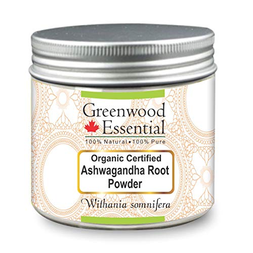 Greenwood Essential Чист прах Ашвганды (Withania somnifera) е Органичен Сертифициран Натурален Терапевтичен клас 50