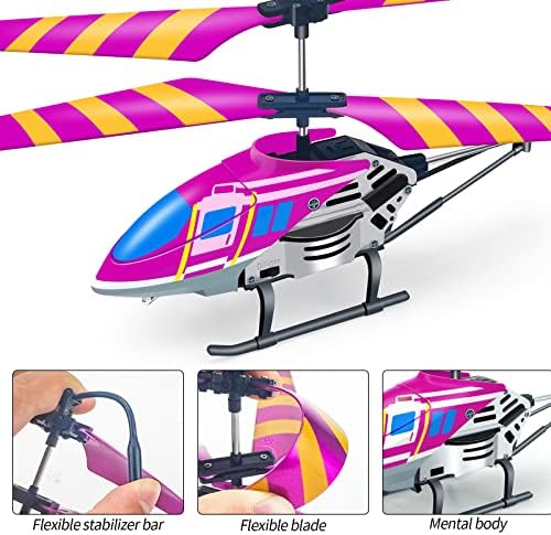YongnKids Хеликоптер с дистанционно управление за деца, момчета, Момичета, възрастни - 2,4 Ghz 3,5-канален Радиоуправляеми хеликоптери, играчка с гироскопом и led подсветка, и