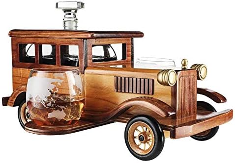 Набор от Графинов за уиски със старомодния кола, с Бокалами за уиски за 2 до 10 грама, Старомодна Реколта Вино, Старомодна