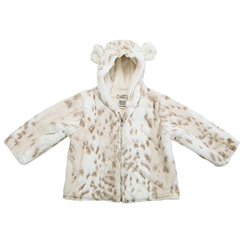 Луксозна яке My Blankee с качулка, кремав цвят Сибирски Леопард, 18-24 месеца