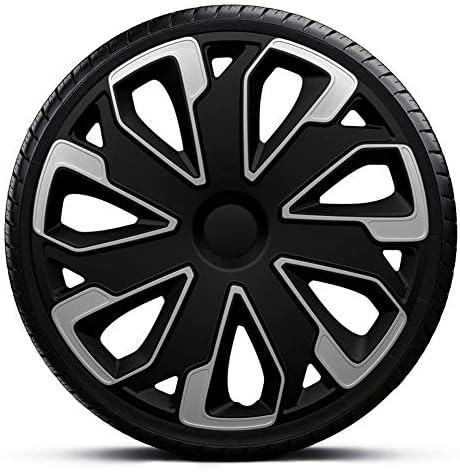 Autostyle Комплект автомобилни покривала за колелата Ultimo 16-инчов Сребристо-черен