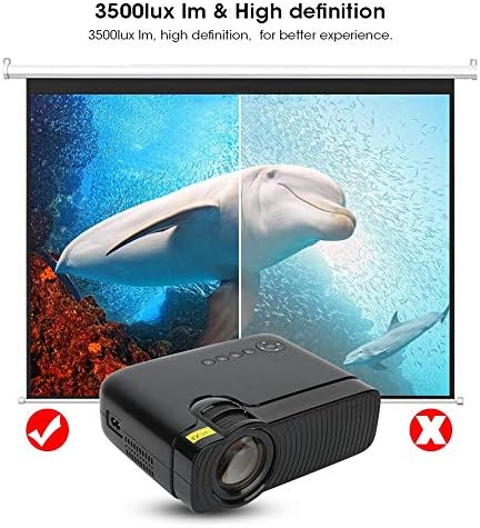Мини led Проектор, Преносим HD проектор с поддръжка на 1080P видео проектор за домашно кино, със срок на лампата