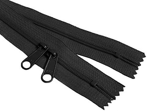 Макара YKK Double Slide YKK Zipper 4.5 с две дълги шут, заключващи се и от двете страни, произведен в САЩ (30 инча, смесени
