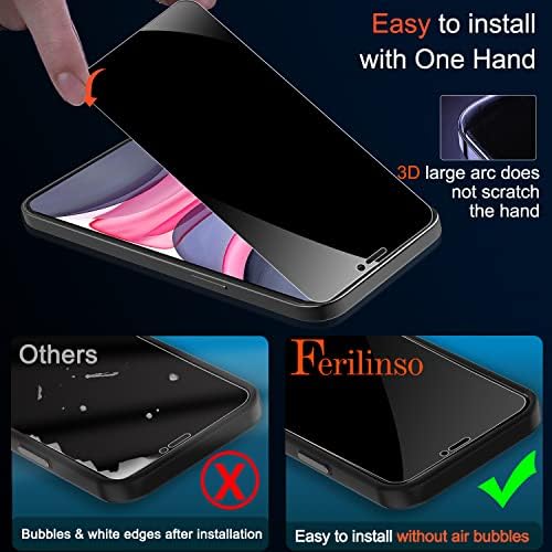 Ferilinso 4 Опаковки със Защитно фолио за екран за поверителност за iPhone 11 с 2 и с малко пари Защитно фолио