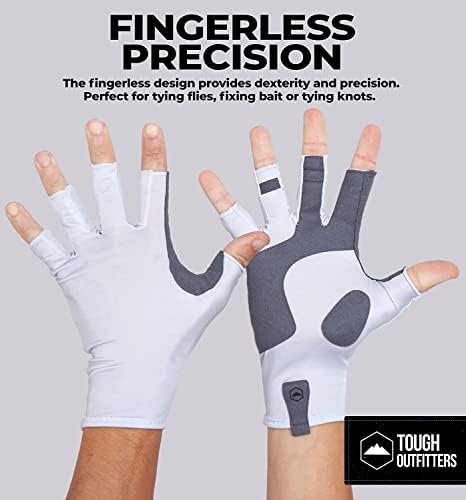 Здрави ръкавици за риболов с защита от uv и на открито - Ръкавици за риболов без пръсти За мъже и жени - Слънчеви ръкавици UPF 50+ - Ръкавици за каране на каяк с защита от uv