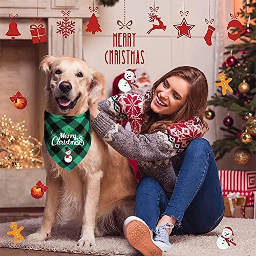 JOTFA 4 Опаковане на Коледни Bandhan за Кучета, Празнична Клетчатая Куче, Кученцето Коледна Кърпа, Шал, Коледен Костюм