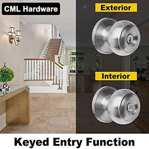 Профили CML (4 опаковки) Дръжката на входната врата с Ключалка и Различни Ключове, Открит Система за Заключване на вратите
