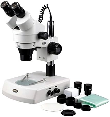 Професионален бинокъла на стереоскопични увеличение на микроскопа AmScope SM-2BYY, окуляры WH10x и WH20x,