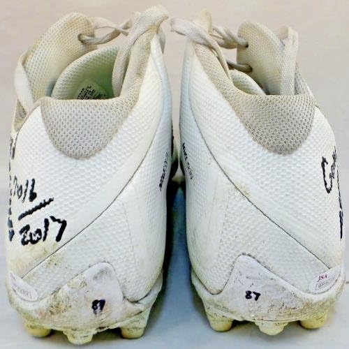 Си Джей F. Хюстън Texans С автограф Носимые футболни обувки за игри г. JSA Автентични футболни обувки за игри,