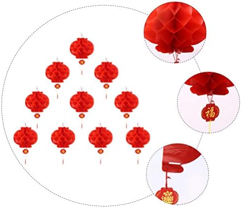 NUOBESTY Уличен Фенер 20pcs 2021 Китайски Коледни Светлини Червени Фенери, Окачени Мобилни Светлини за Китайския Пролетен