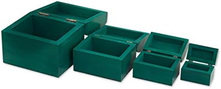 Кутии за птици за ръчно изработени от зелено дърво NOVICA, Между клоните (комплект от 4 броя)