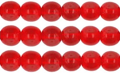 Червени Кръгли Стъклени мъниста, с размери 8 мм, 6 мм и 4 мм Не е боядисан, а не е покрита с лак, добре се съчетава с мънистен