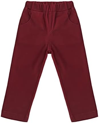 iiniim/ Удобни Панталони с плоска предна част за по-малките момчета, Дънки, Ежедневни Дънкови Панталони за Деца, Панталони
