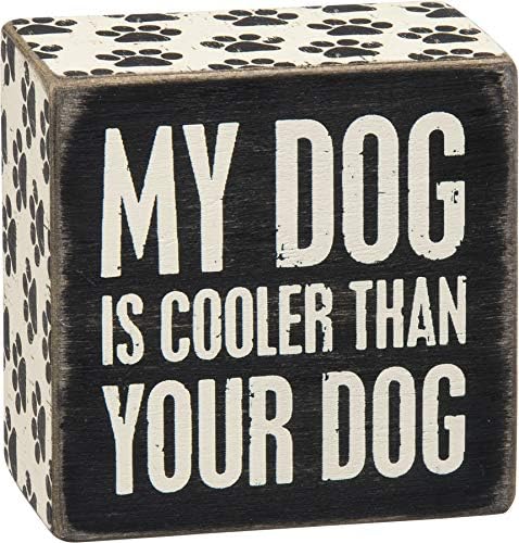 3 X 3 - Миниатюрна Дървена кутия с надпис кучето Ми е по-хладна Ти.