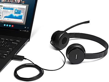 Слушалки Lenovo 100 - Стерео - USB-Жичен - През главата - Бинауральная