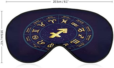Маска за Сън Sagittarius in Circle с Регулируема Каишка Мек Калъф За Очите Затемняющая Превръзка на Очите, за да