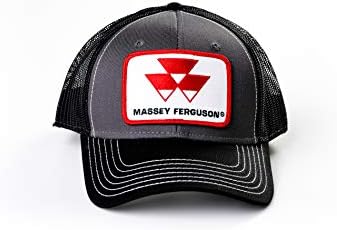 J&D Productions, Inc. Шапка-трактор Massey Ferguson, Сива с черна вкара облегалка