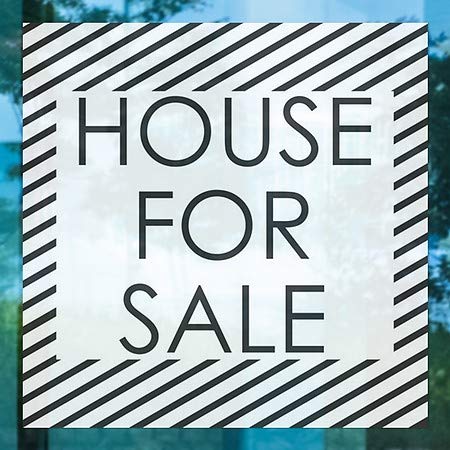 CGSignLab |Продава се къща в бяла ивица Перваза на прозореца | 24 x24